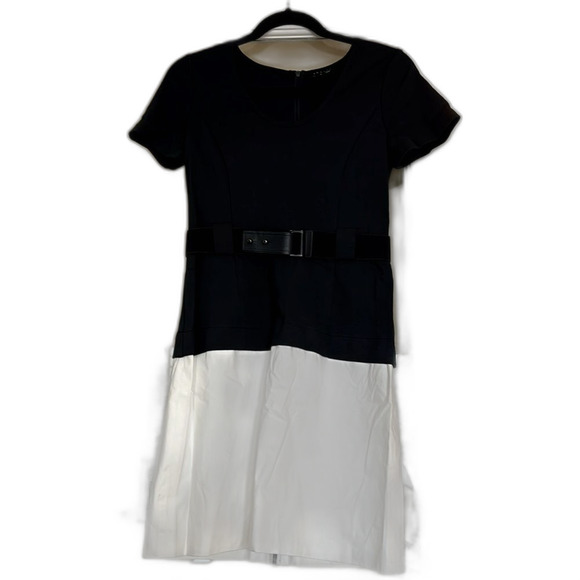 Theory Navy & White Color Block Dress NWOT Size 6 - Picture 1 of 10